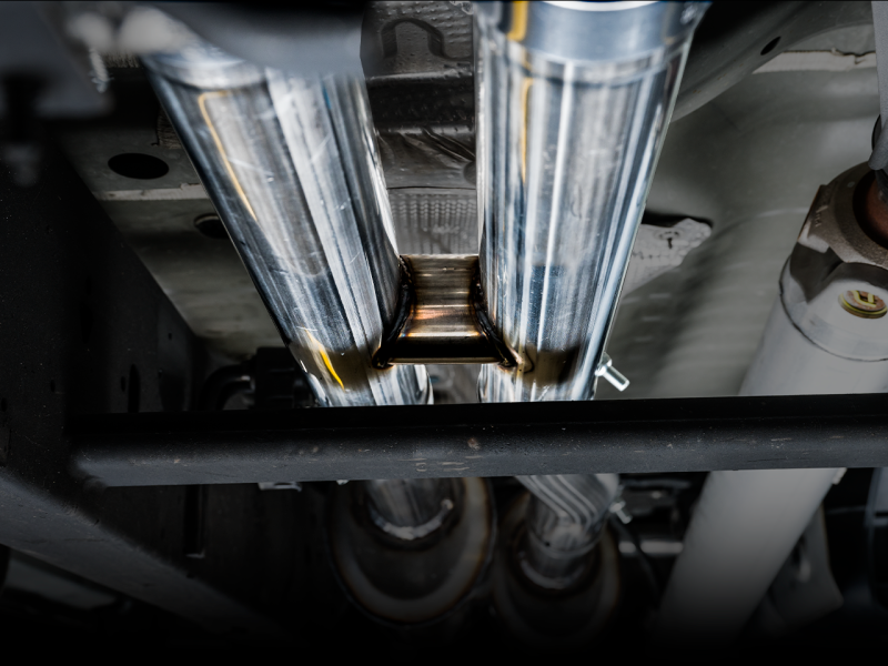 Load image into Gallery viewer, AWE Tuning 4th Gen GM 1500 6.2L 0FG Cat-Back Split Rear Exit (w/ Bumper Cutouts) - Quad Chrome Tips
