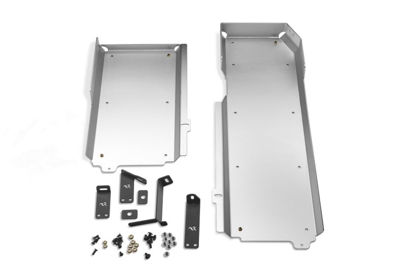 Load image into Gallery viewer, Rugged Ridge 18-23 Jeep Wrangler JLU 4dr Alum. Skid Plate for Gas Tank/Exhaust - Tex. Blk
