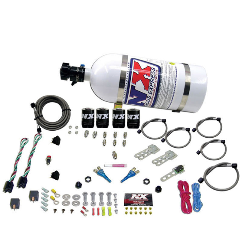 Load image into Gallery viewer, Nitrous Express Ford EFI Dual Stage Nitrous Kit (50-150HP x 2) w/10lb Bottle
