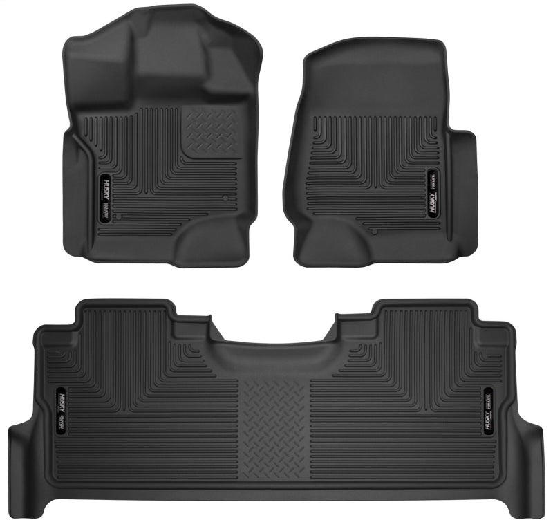 Load image into Gallery viewer, Husky Liners 21-23 Ford F-150 CC SC X-Act Contour Front &amp; Second Row Seat Floor Liners - Black

