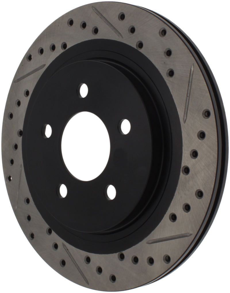 Load image into Gallery viewer, StopTech 05-10 Ford Mustang Slotted &amp; Drilled Left Rear Rotor
