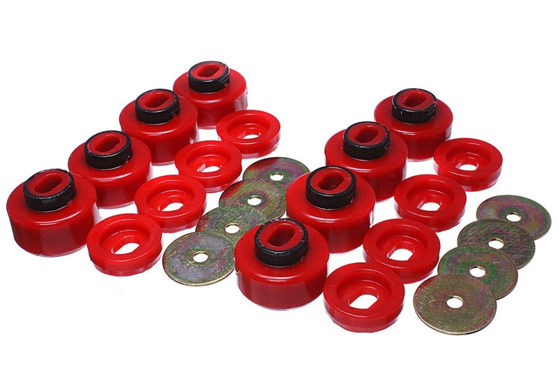 Load image into Gallery viewer, Energy Suspension 07-10 Chevy K2500/3500HD Body Mount Set - Red

