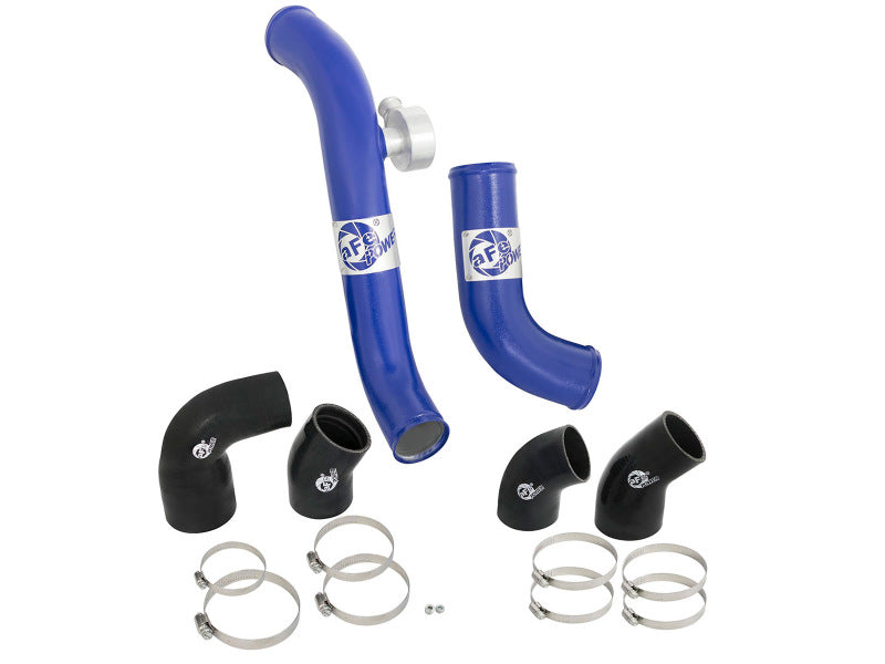 Load image into Gallery viewer, aFe Bladerunner Intercoolers Tube - Blue Hot/Cold Side 15-16 Ford Mustang EcoBoost L4-2.3L (t)
