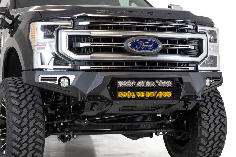 Load image into Gallery viewer, Addictive Desert Designs 17-20 Ford Super Duty Bomber Front Bumper w/ Mounts For 20in Light Bars
