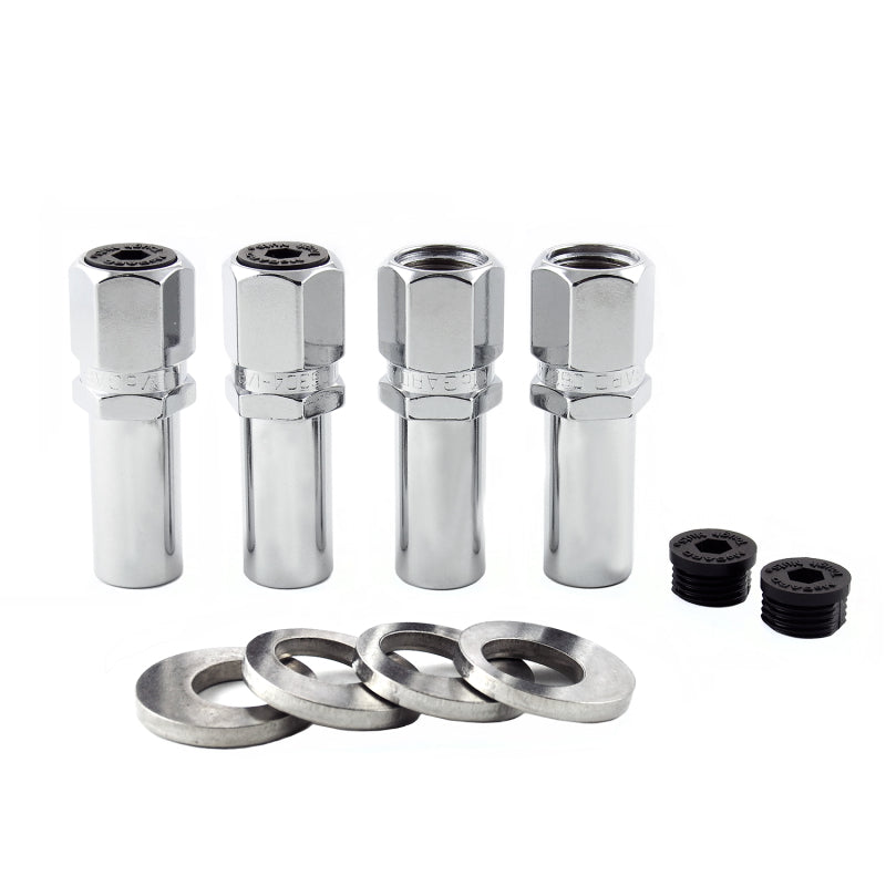 Load image into Gallery viewer, McGard Hex Lug Nut (Drag Racing X-Long Shank) 1/2-20 / 13/16 Hex / 2.475in. Length (4-Pack) - Chrome
