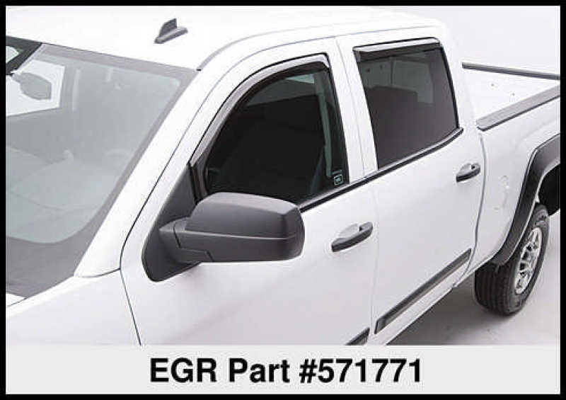 Load image into Gallery viewer, EGR 14+ Chev Silverado/GMC Sierra Crw Cab In-Channel Window Visors - Set of 4 (571771)
