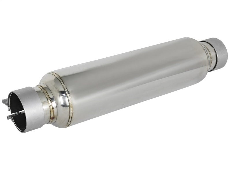 Load image into Gallery viewer, aFe MACH Force-Xp 304 Stainless Steel Resonator 2.5in Inlet/Outlet x 4in Dia x 15in Body x 19in L
