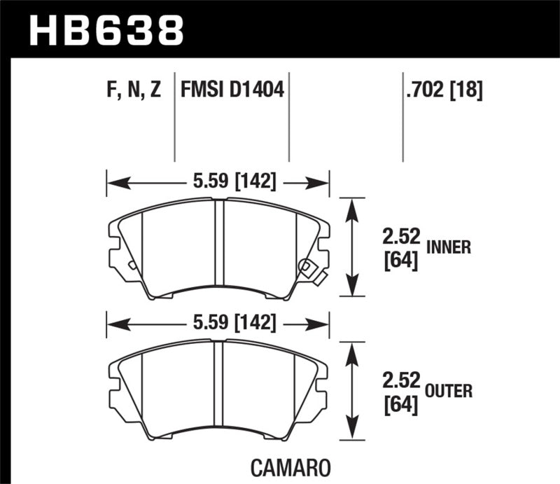 Load image into Gallery viewer, Hawk 10-15 Chevrolet Camaro HPS 5.0 Front Brake Pads
