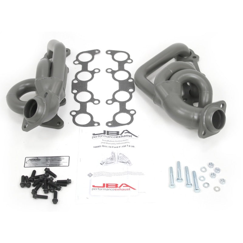 Load image into Gallery viewer, JBA 11-14 Ford F-150 5.0L Coyote 1-5/8in Primary Ti Ctd Cat4Ward Header

