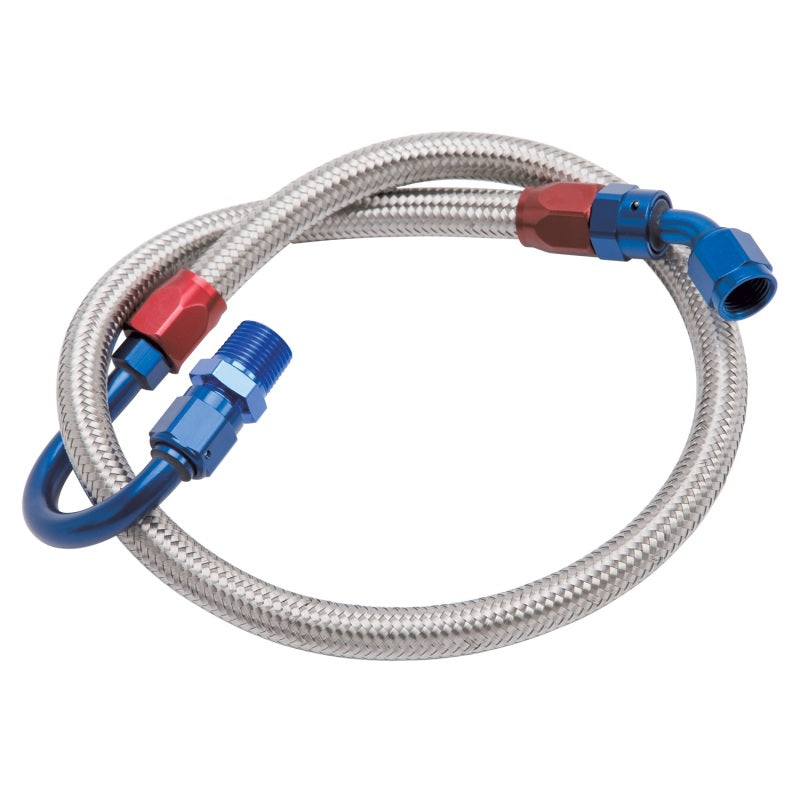 Load image into Gallery viewer, Edelbrock Fuel Line Braided Stainless for SBF ( Use w/ 8134 )
