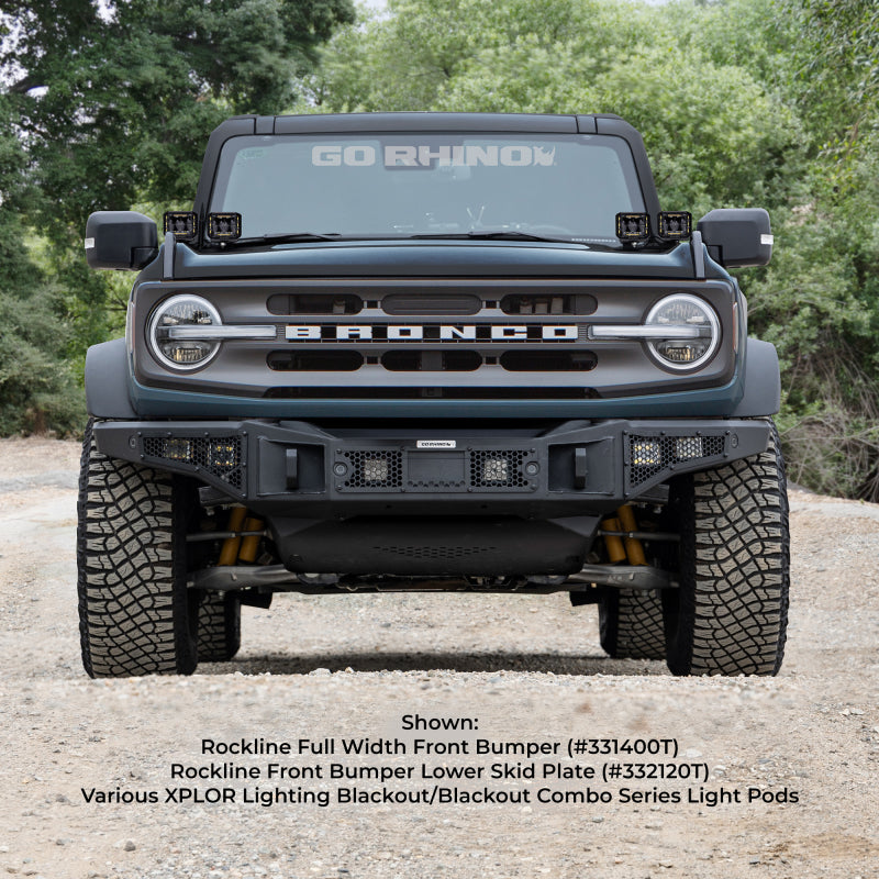 Load image into Gallery viewer, Go Rhino 21-24 Ford Bronco (Excl. Sport) Rockline Front Bumper Lower Skid Plate
