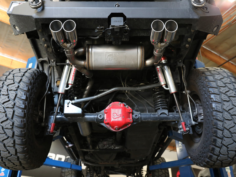 Load image into Gallery viewer, aFe Vulcan Series 2.5in 304SS Cat-Back Exhaust 07-18 Jeep Wrangler (JK) V6-3.6/3.8L w/ Polished Tips
