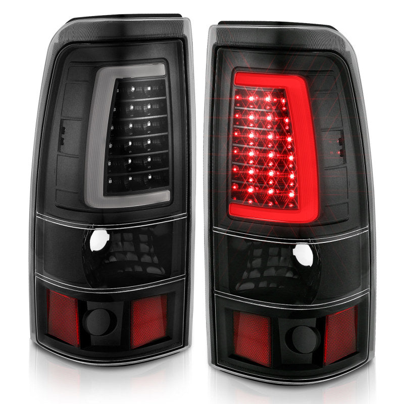 Load image into Gallery viewer, ANZO 2003-2006 Chevy Silverado 1500 LED Taillights Plank Style Black w/Clear Lens
