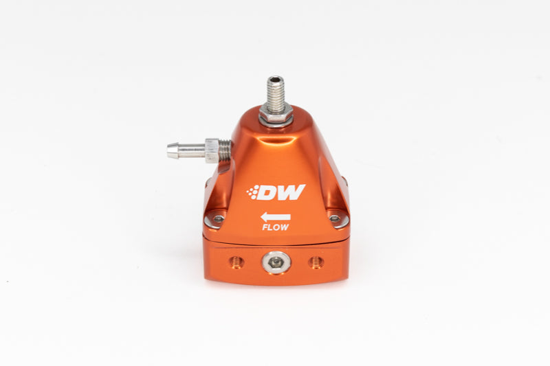Load image into Gallery viewer, DeatschWerks DWR1000iL In-Line Adjustable Fuel Pressure Regulator - Orange
