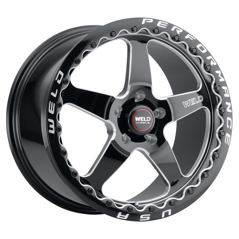Load image into Gallery viewer, Weld S904 18x10 Ventura Beadlock 5x120 ET45 BS7.25 Gloss BLK MIL DIA 78.1

