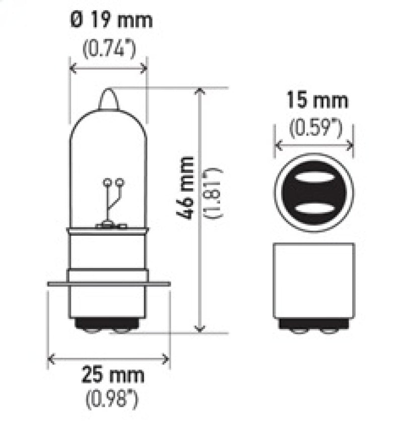 Load image into Gallery viewer, Hella Bulb 3603 12V 25/25W Px15D T6
