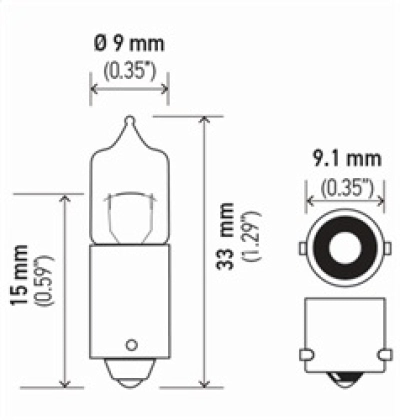 Load image into Gallery viewer, Hella Bulb H10W 12V 10W Ba9S T3 8Gh
