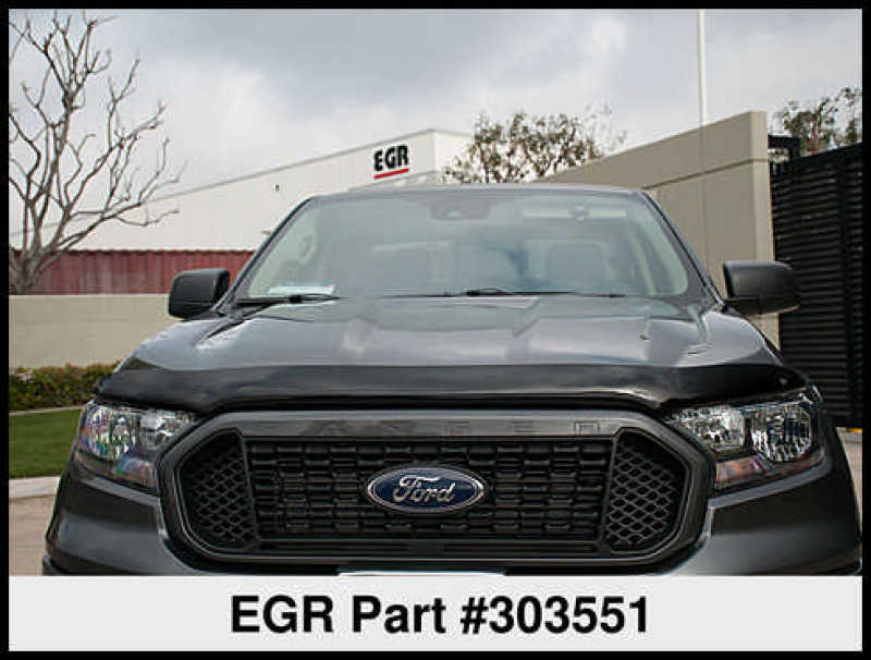 Load image into Gallery viewer, EGR 2019+ Ford Ranger XL/XLT Superguard Hood Guard - Dark Smoke (303551)
