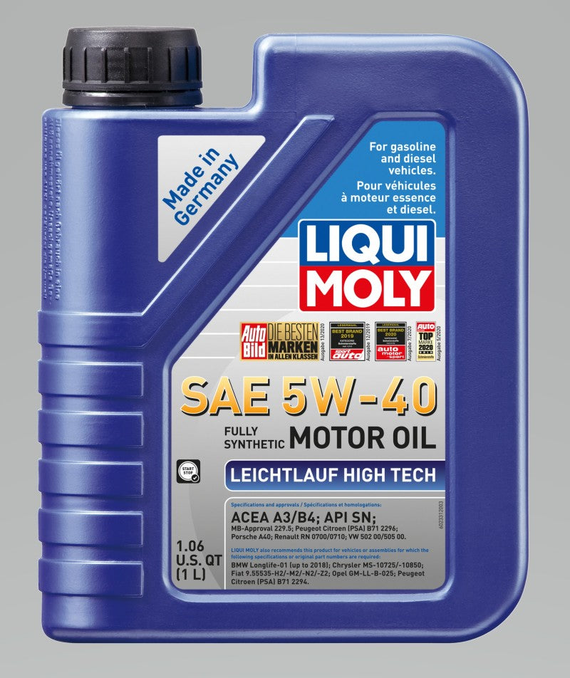 Load image into Gallery viewer, LIQUI MOLY 1L Leichtlauf (Low Friction) High Tech Motor Oil SAE 5W40
