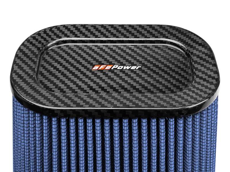 Load image into Gallery viewer, aFe Magnum FLOW Pro 5R Air Filter (5.5x 7.5)in F (9x 7)in B (5.8 x 3.8)in T (Carbon Fiber) x 10in H
