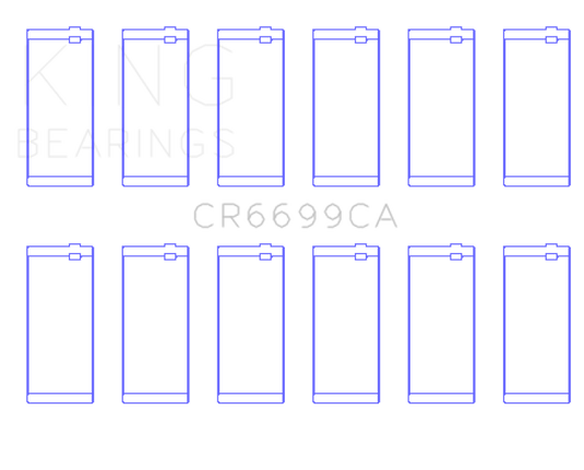 King Engine Bearings Dodge Cummins B-Series L6 (Size Standard) Connecting Rod Bearing Set