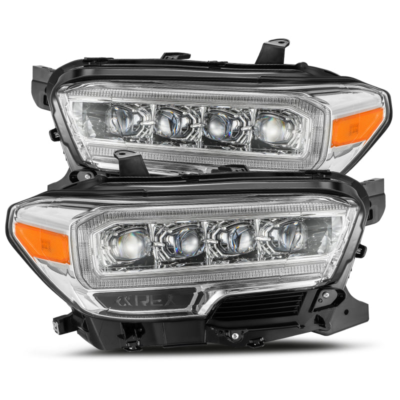 Load image into Gallery viewer, AlphaRex 16-20 Toyota Tacoma NOVA LED Projector Headlights Plank Style Chrome w/Activation Light
