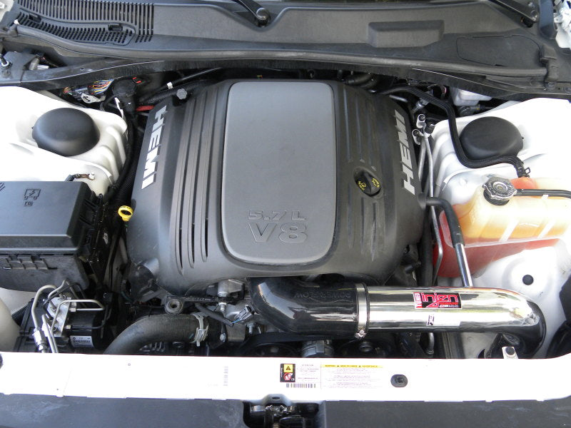 Load image into Gallery viewer, Injen 09-14 Dodge Challenger Hemi 5.7L V8 SRT-8 6.1L 5.7L V8 Polished Power-Flow Air
