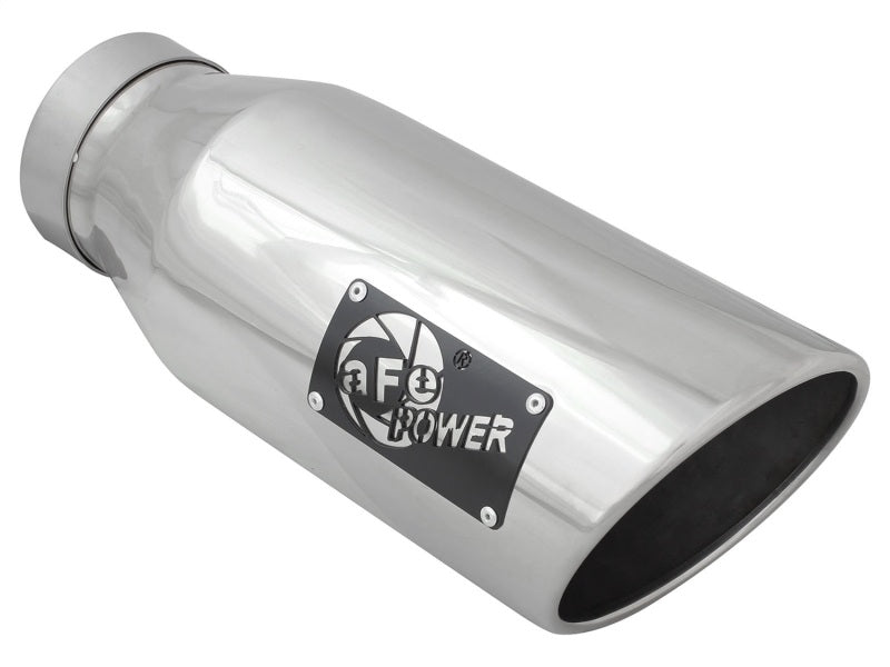 Load image into Gallery viewer, aFe Diesel Exhaust Tip Bolt On Polished 4in Inlet x 6in Outlet x 15in Long
