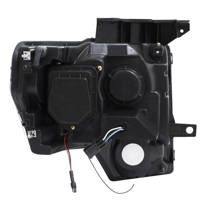 Load image into Gallery viewer, ANZO 2009-2014 Ford F-150 Projector Headlights w/ U-Bar Switchback Black w/ Amber
