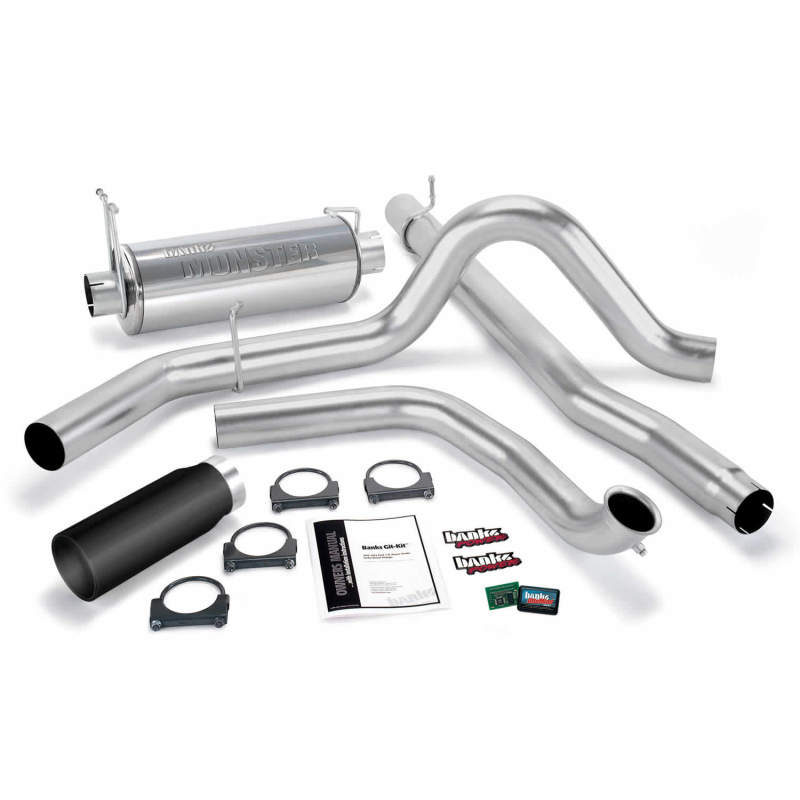 Load image into Gallery viewer, Banks Power 01-03 Ford 7.3L w/Cat Conv Git-Kit - SS Single Exhaust w/ Black Tip
