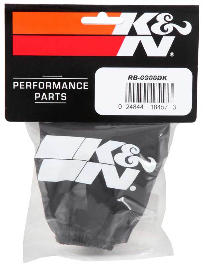 Load image into Gallery viewer, K&amp;N Black Drycharger Round Straight Air Filter Wrap 4.5in ID x 4in H
