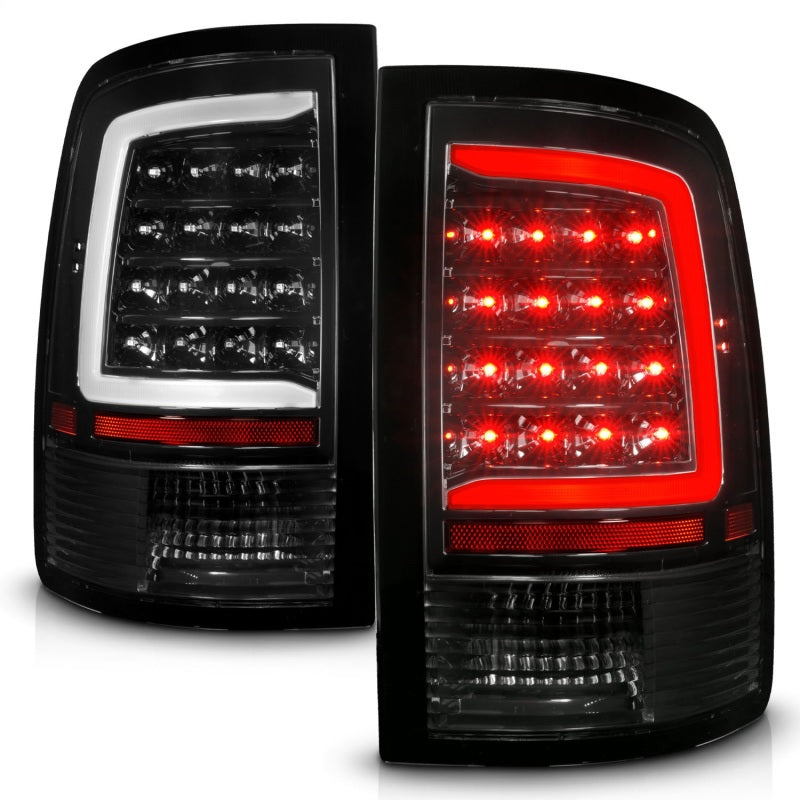 Load image into Gallery viewer, ANZO 09-18 Dodge Ram 1500 Full LED Tailights w/ Sequential Black Housing/Clear Lens
