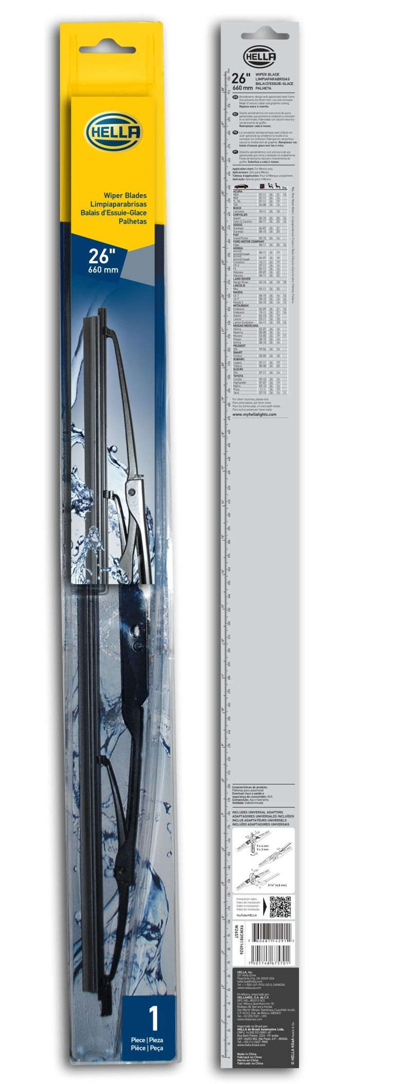 Load image into Gallery viewer, Hella Standard Wiper Blade 26in - Single
