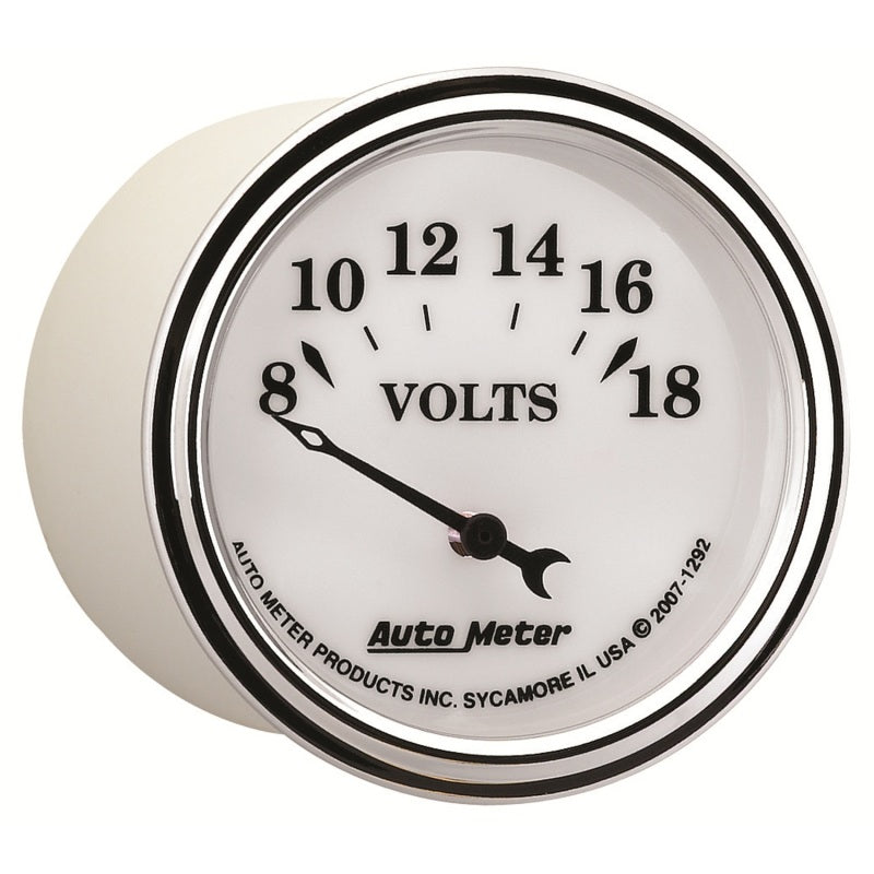 Load image into Gallery viewer, AutoMeter Gauge Voltmeter 2-1/16in. 18V Elec Old Tyme White II
