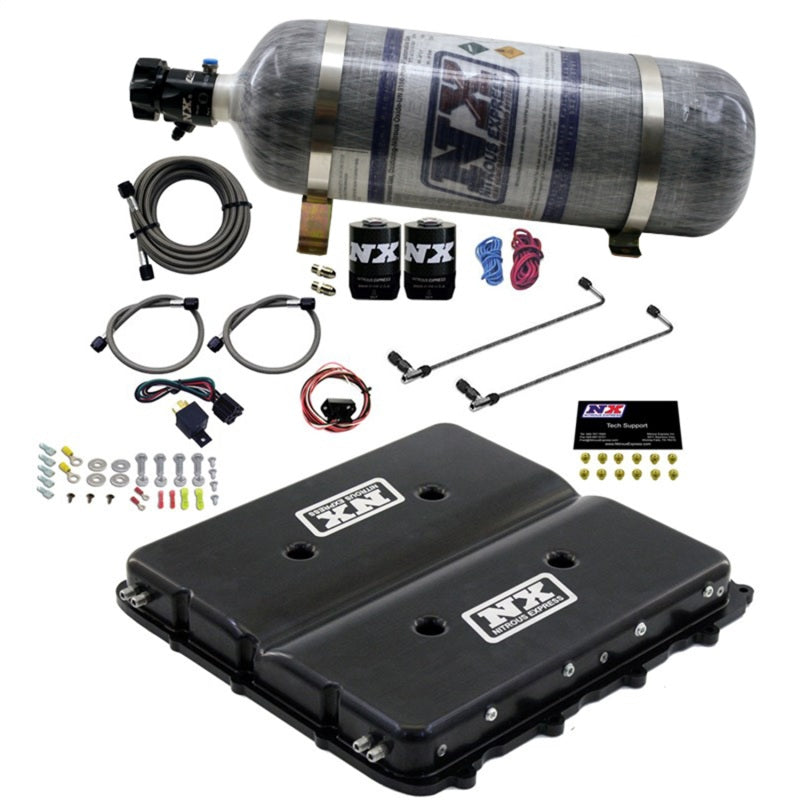 Load image into Gallery viewer, Nitrous Express Nitrous Kit w/Billet LT4 Supercharger Lid w/12lb Bottle

