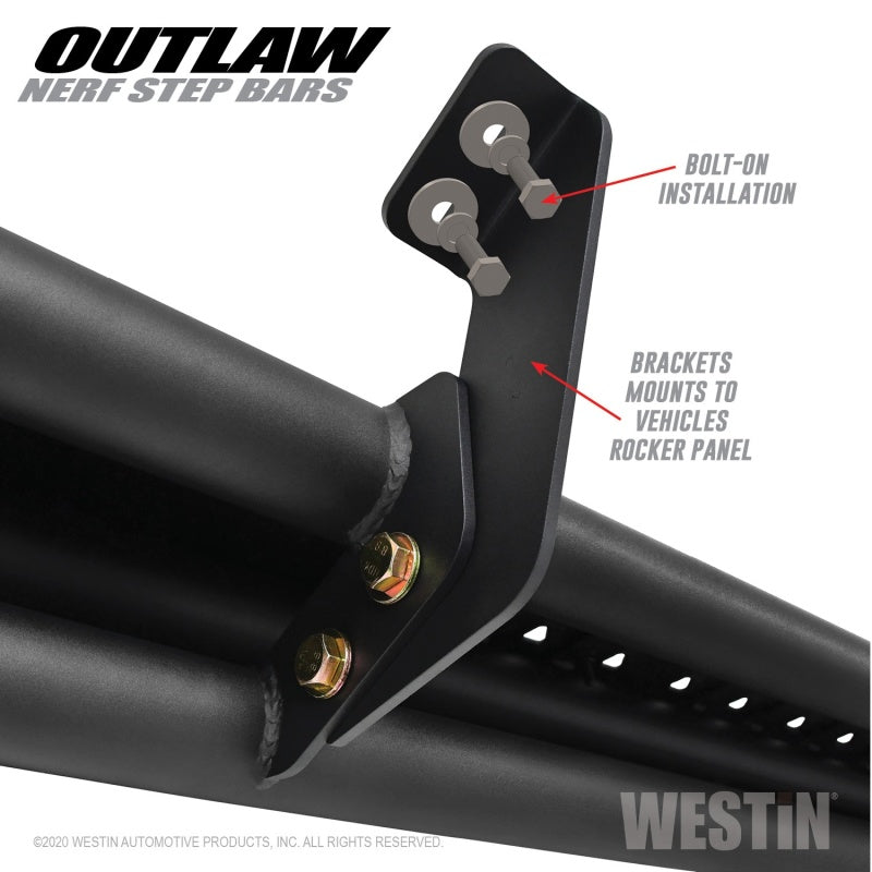 Load image into Gallery viewer, Westin 2020 Jeep Gladiator Outlaw Nerf Step Bars - Textured Black
