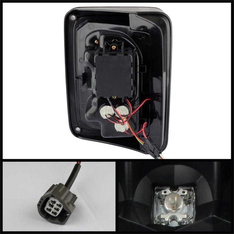 Load image into Gallery viewer, Spyder Jeep Wrangler 07-15 LED Tail Lights Black ALT-YD-JWA07-LED-BK
