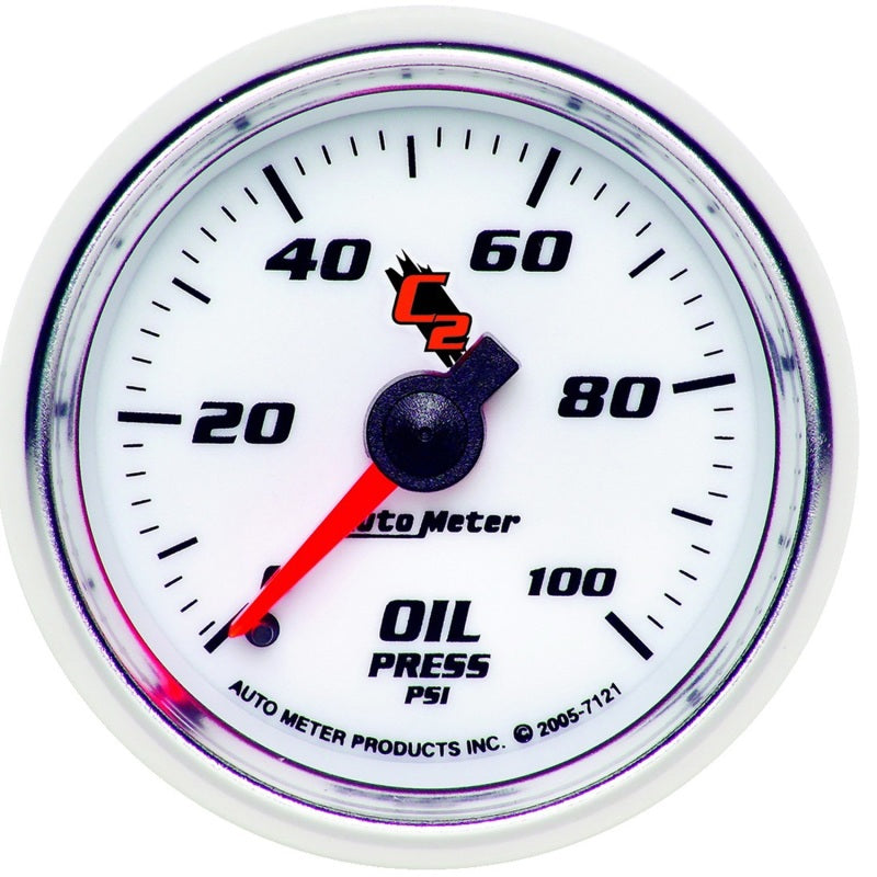 Load image into Gallery viewer, Autometer C2 52mm Mechanical 0-100 PSI Oil Pressure Gauge
