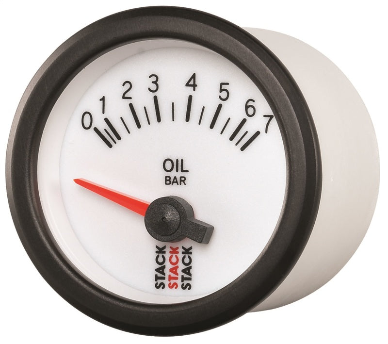 Load image into Gallery viewer, Autometer Stack 52mm 0-7 Bar M10 Male Electric Oil Pressure Gauge - White
