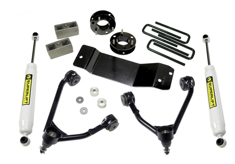 Load image into Gallery viewer, Superlift 07-16 Chevy Silv 1500 4WD 3.5in Lift Kit w/ Cast Steel Control Arms &amp; Rear Shocks
