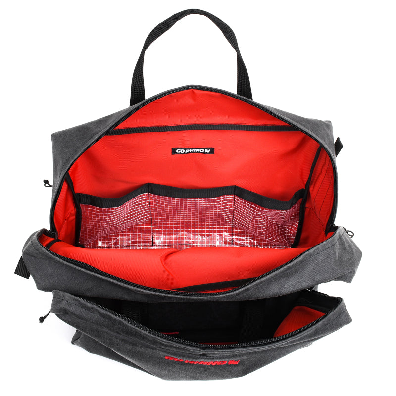 Load image into Gallery viewer, Go Rhino XVenture Gear Bag - Large (13x14x22in. Closed) 12oz Waxed Canvas - Black
