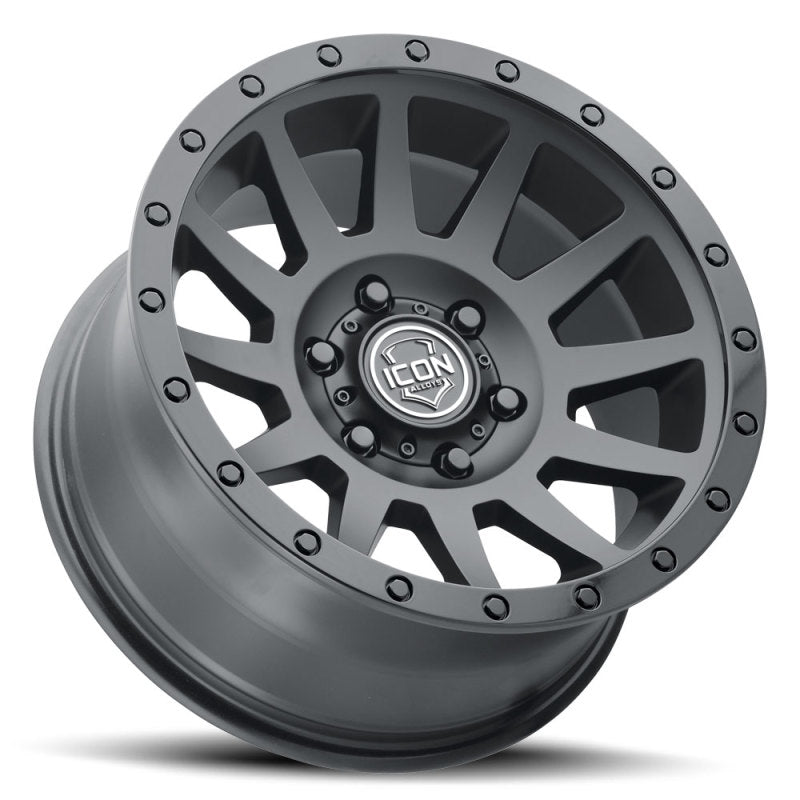 Load image into Gallery viewer, ICON Compression 18x9 6x5.5 25mm Offset 6in BS 95.1mm Bore Double Black Wheel
