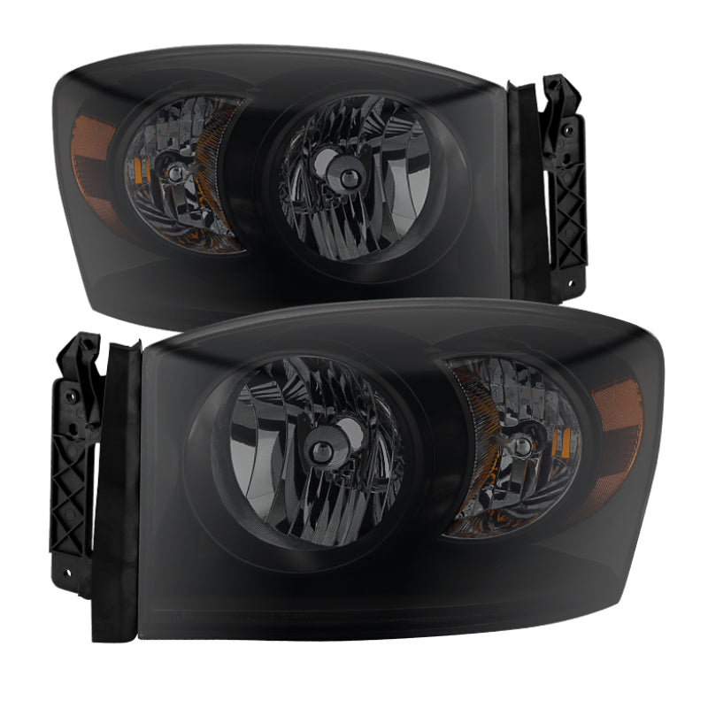 Load image into Gallery viewer, Xtune Dodge Ram 1500 06-08 Amber Crystal Headlights Black Smoked HD-JH-DR06-AM-BSM
