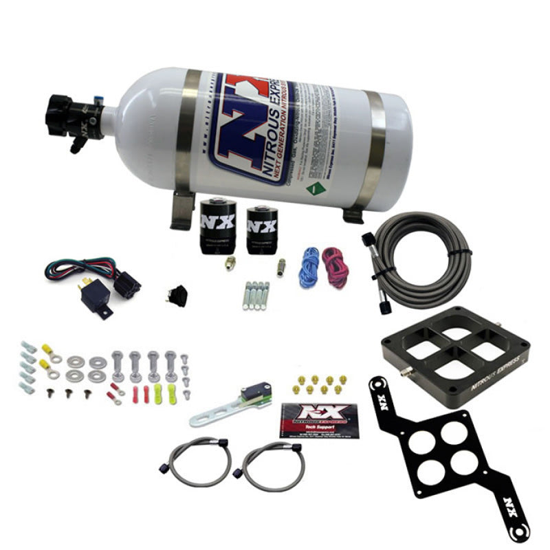 Load image into Gallery viewer, Nitrous Express Dominator Single Entry Billet Crossbar RNC Nitrous Kit (250-750HP) w/10lb Bottle
