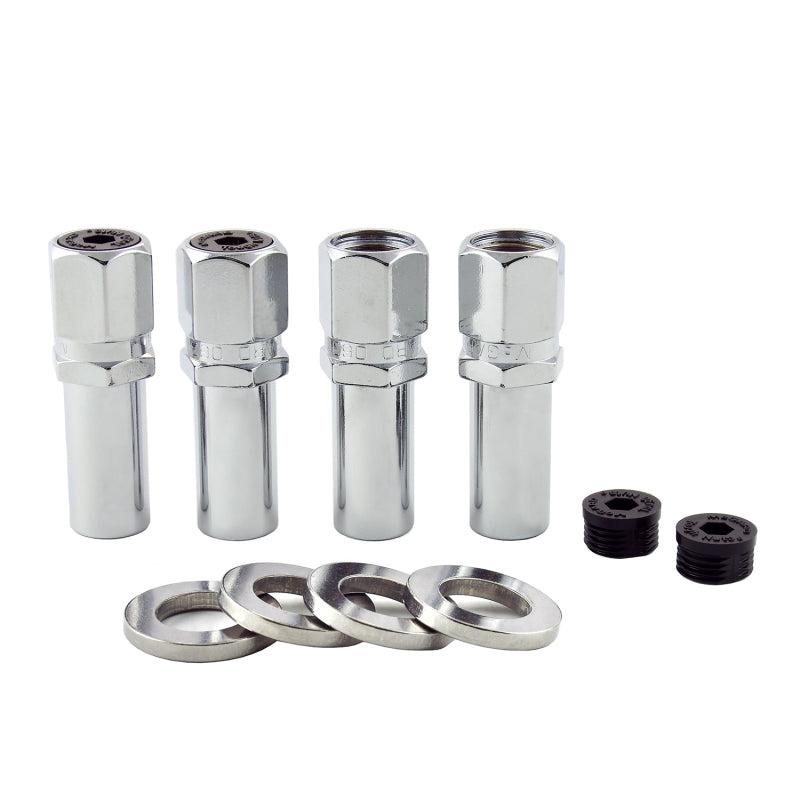 Load image into Gallery viewer, McGard Hex Lug Nut (Drag Racing X-Long Shank) 7/16-20 / 13/16 Hex / 2.475in. Length (4-Pk) - Chrome

