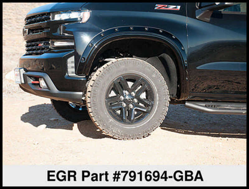 Load image into Gallery viewer, EGR 19-22 Chevrolet Silverado 1500 Traditional Bolt-On Look Fender Flares Black Set Of 4
