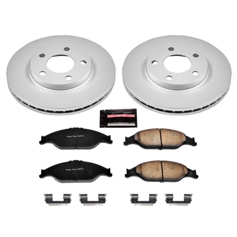 Load image into Gallery viewer, Power Stop 99-04 Ford Mustang Front Z17 Evolution Geomet Coated Brake Kit
