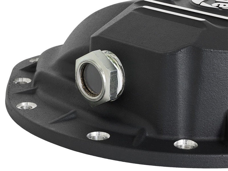 Load image into Gallery viewer, AFE Rear Differential Cover Black w/Machined Fins Nissan Titan XD 16-19 - w/Oil
