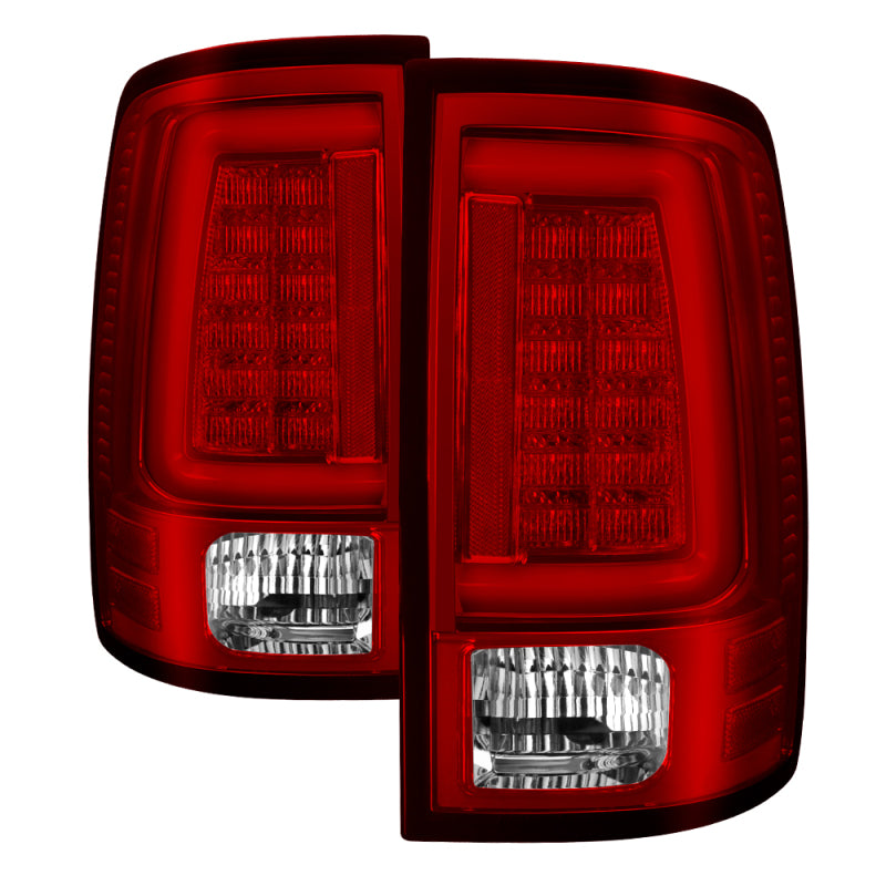 Load image into Gallery viewer, Spyder 09-16 Dodge Ram 1500 Light Bar LED Tail Lights - Red Clear ALT-YD-DRAM09V2-LED-RC
