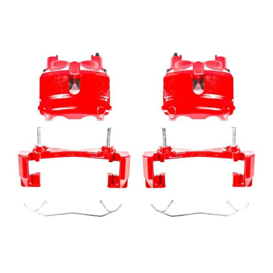 Power Stop 99-02 Jeep Grand Cherokee Front Red Calipers w/Brackets - Pair